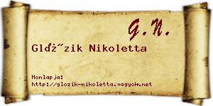 Glózik Nikoletta névjegykártya