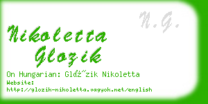 nikoletta glozik business card